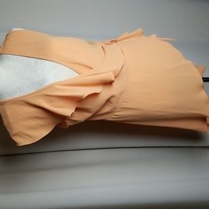 NWT BCBGMaxAzria  wrap around top size L orange colour